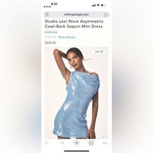 Elegant Blue Sequin Dress